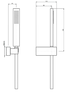 VITA 53401A - Wall-mounted handshower with bracket by Rubinetterie Frattini - view 3
